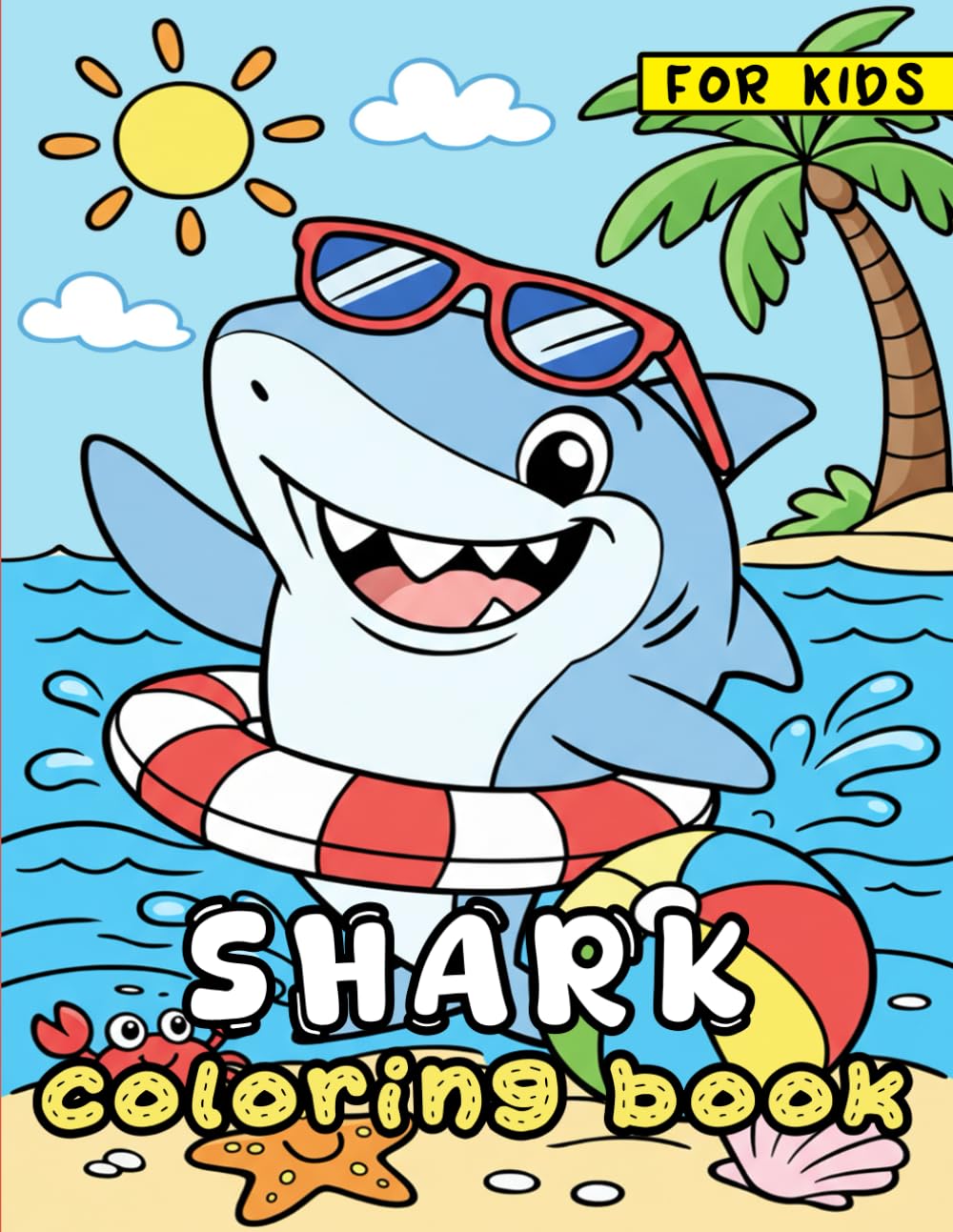 Shark Coloring Book for Kids: Adorable Shark Scenes to Color | Perfect for Toddlers, Preschoolers, and Early Learners