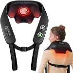 Cordless Neck and Shoulder Massager, Fathers Day Gift, 4D Shiatsu Deep Kneading with Soothing Heat, Portable for Back & Leg, Adjustable, Rechargeable - Gift for Dad, Mom, Friends