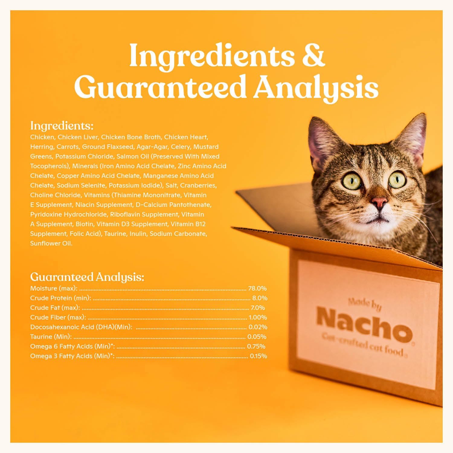 Made by Nacho Premium Wet Cat Food Grain-Free Pate Cans (Chicken and Herring - 24 Pack, 5.5 Ounce)