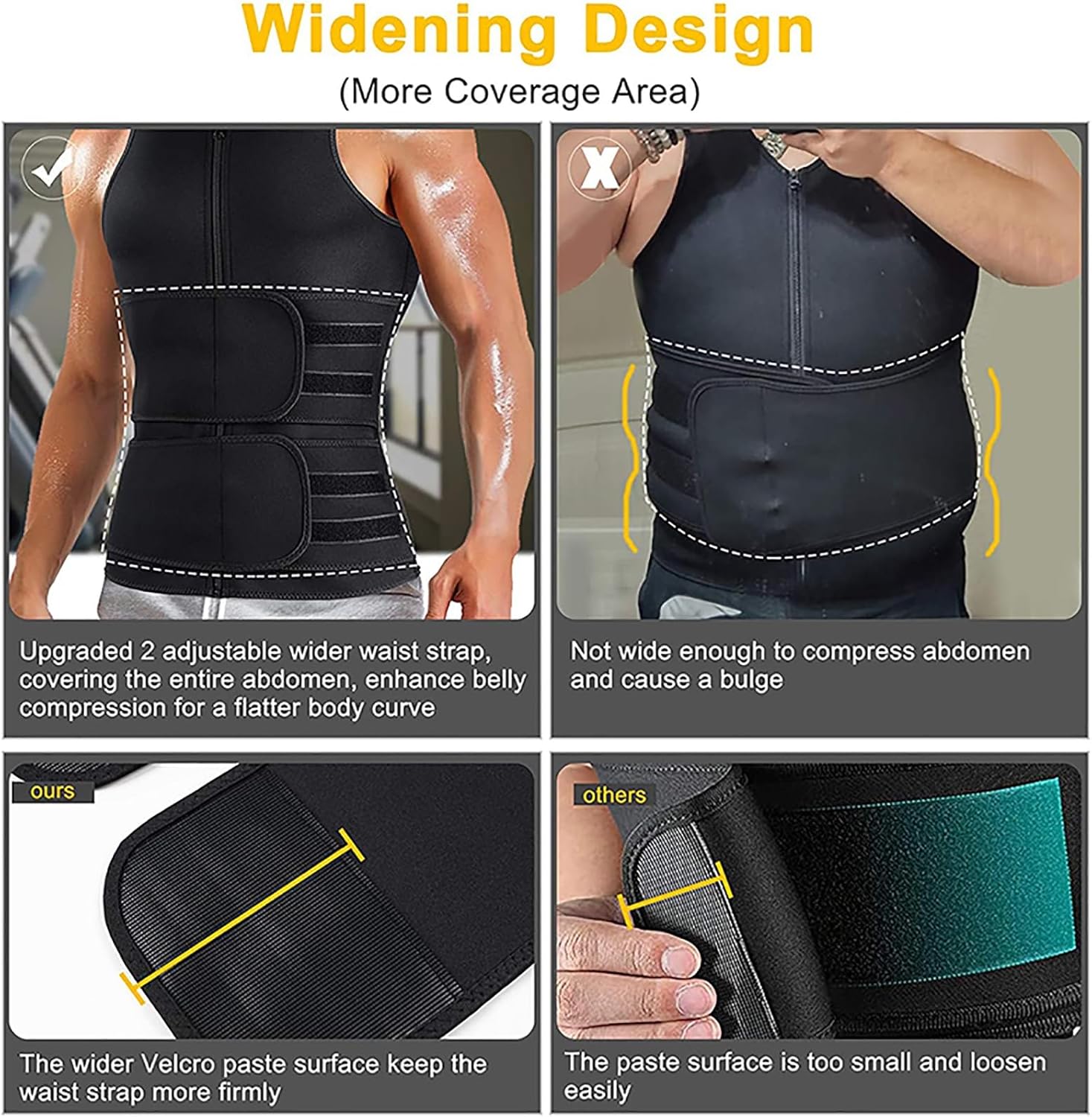 Men Back Waist Posture Corrector for Posture for Men, Back Support Brace for Men - Back Brace Posture Corrector Under Clothes (Color : Gray, Size : XL)