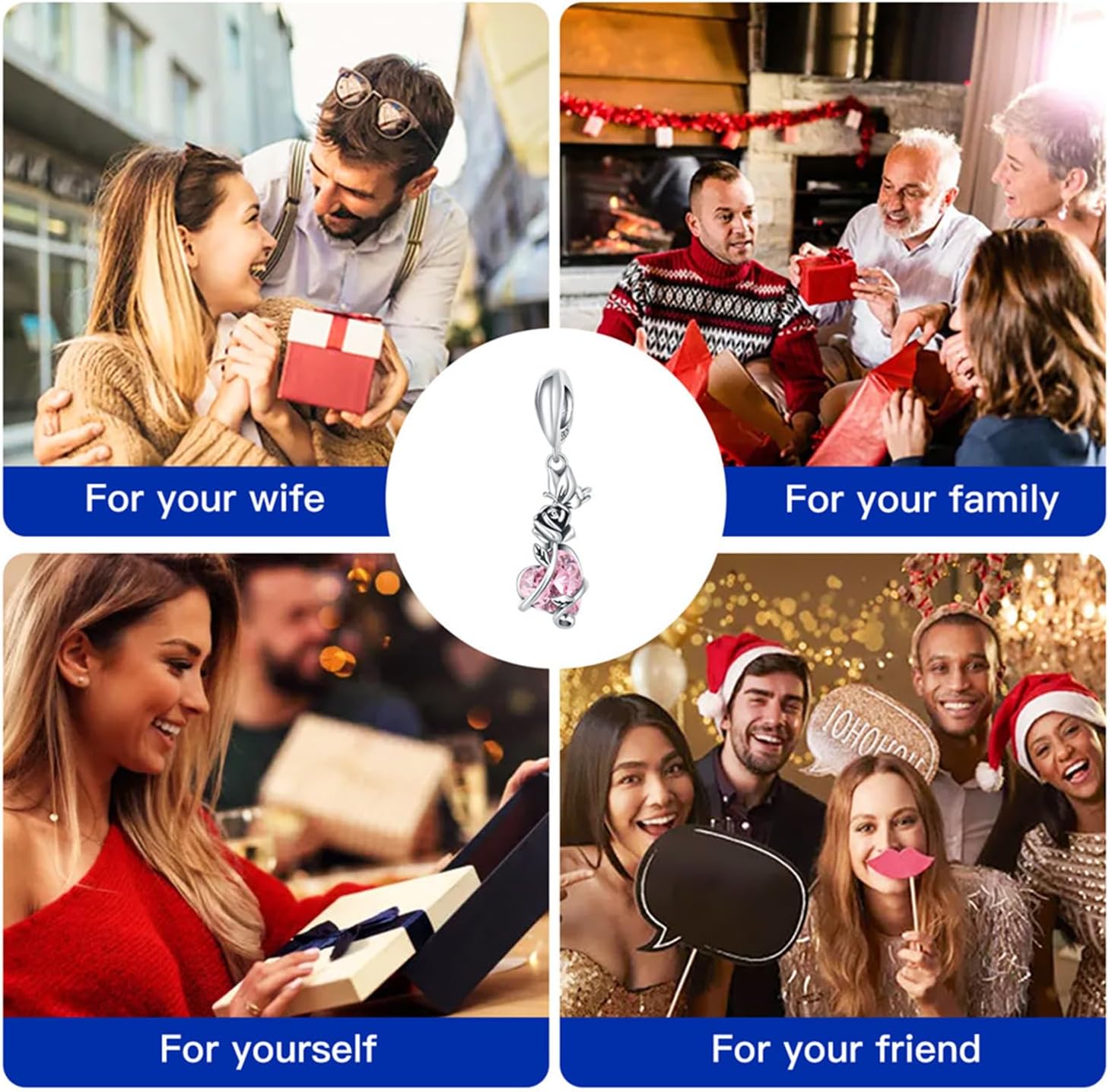 CYCUFF 925 Sterling Silver Charms Suitable for Charm Necklaces, Bracelet Pendants Beads Jewellery Gift for Women - Image 6