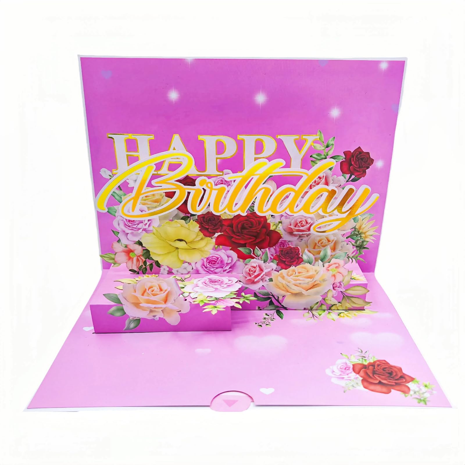 3D Pop Up Birthday Card for Women &amp; Kids - Cute &amp; Fun Greeting Cards with Envelope, Happy Birthday Cards for Adults, Girls, Boys - Handmade Birthday Greeting Card for All Ages(Birthday Card Pink)