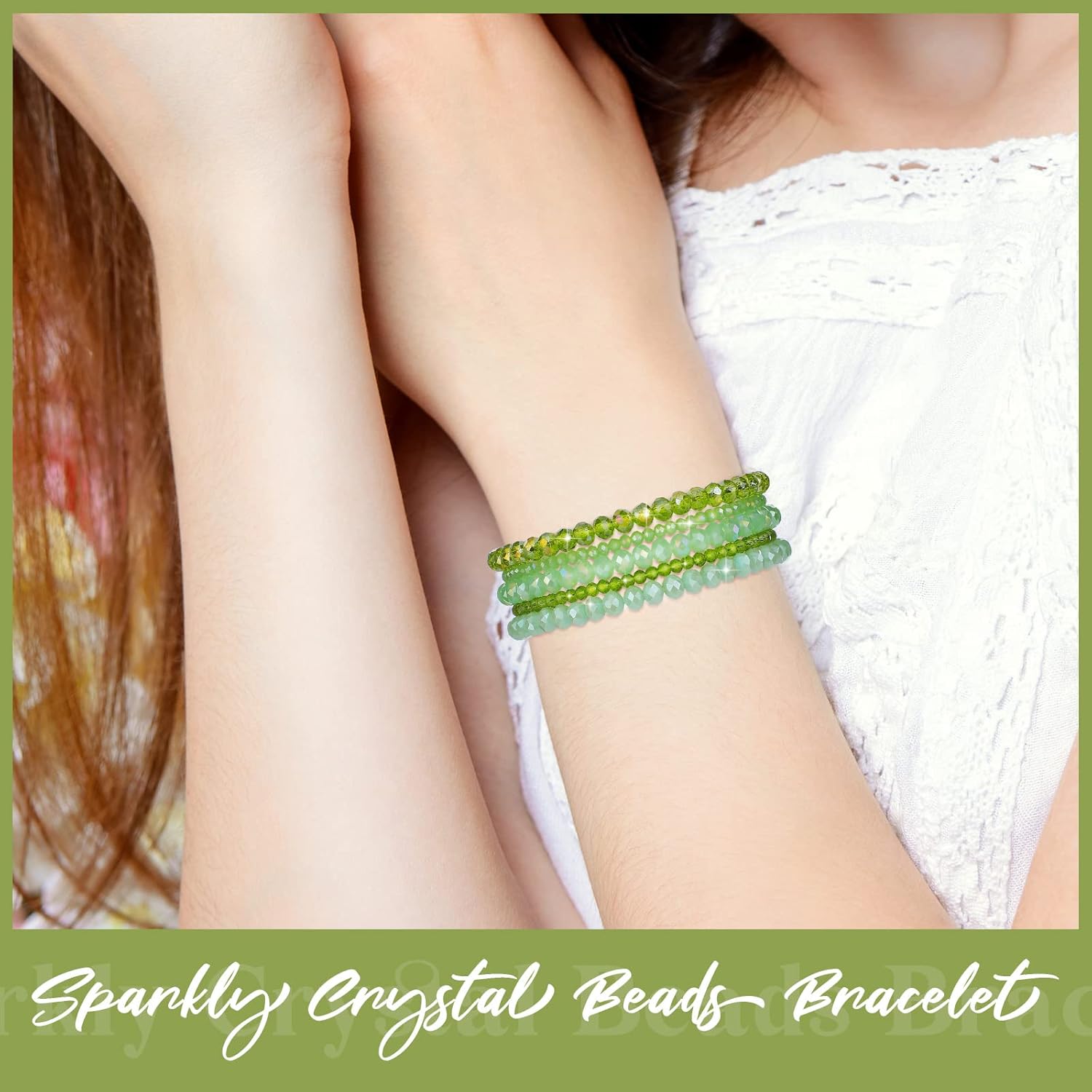 Junkin 60 Pcs Crystal Beaded Bracelets Bulk for Women Bohemian Multi Layer Stacking Statement Stretchy Strand Crystal Bead Bracelets Versatile Slip on Shiny - Image 6