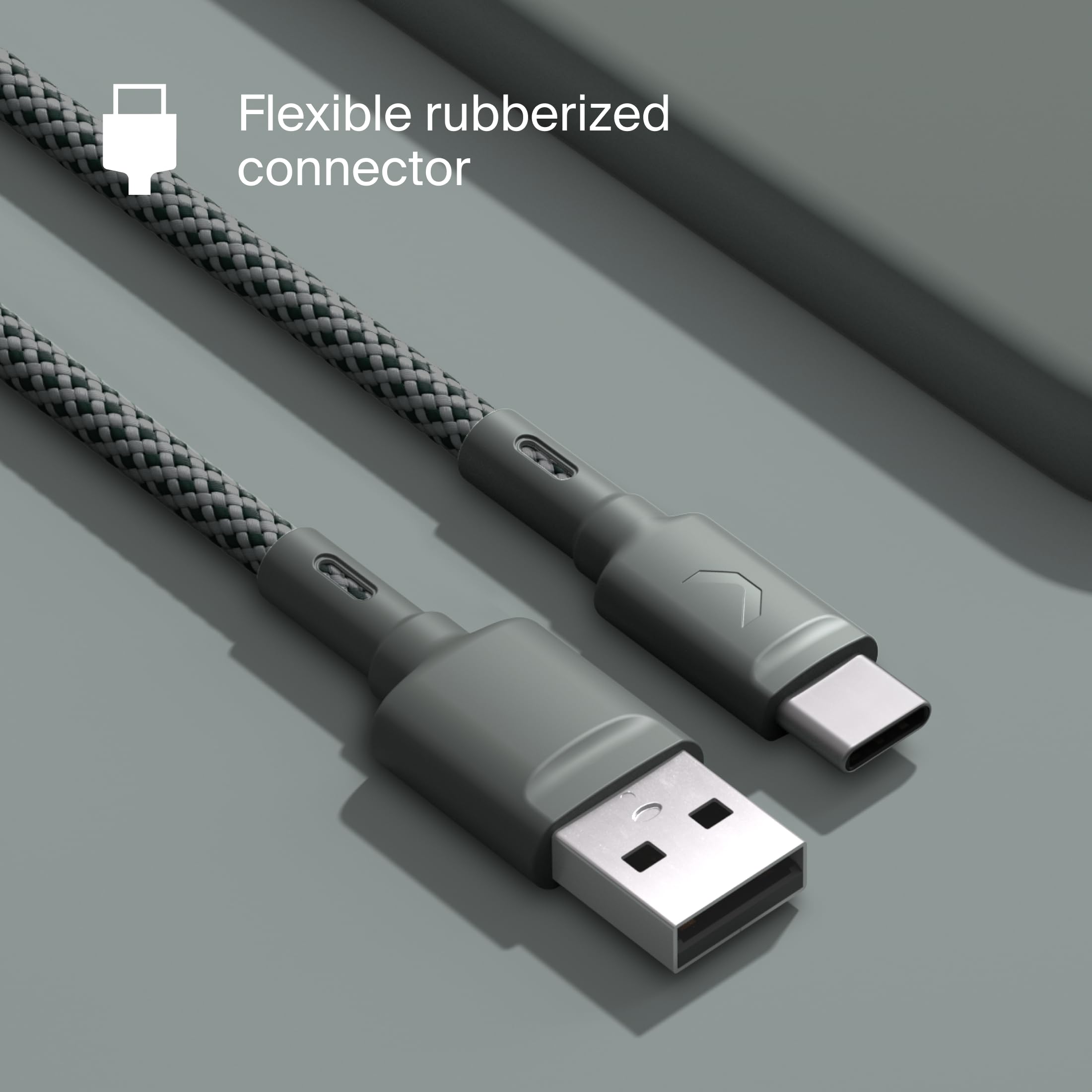Clemm Cavo a catena 3A, USB-A - USB-C, USB 3.0, 1.2 m Grigio Dim