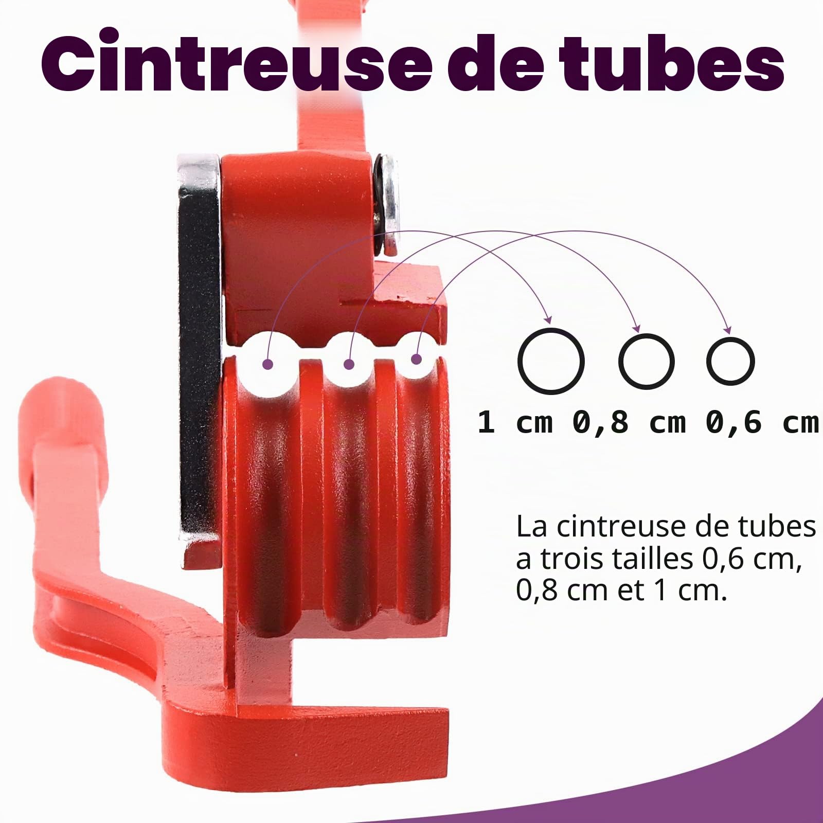 Swpeet Kit de 3 pièces d'outils de soudure double pour voiture et kit de cintrage de tube 3 en 1 à 180 degrés, outils de soudure de ligne de 5/8", 5/16", 3/16", 1/4", 3/8", 1/2" et cintreuse de cuivre