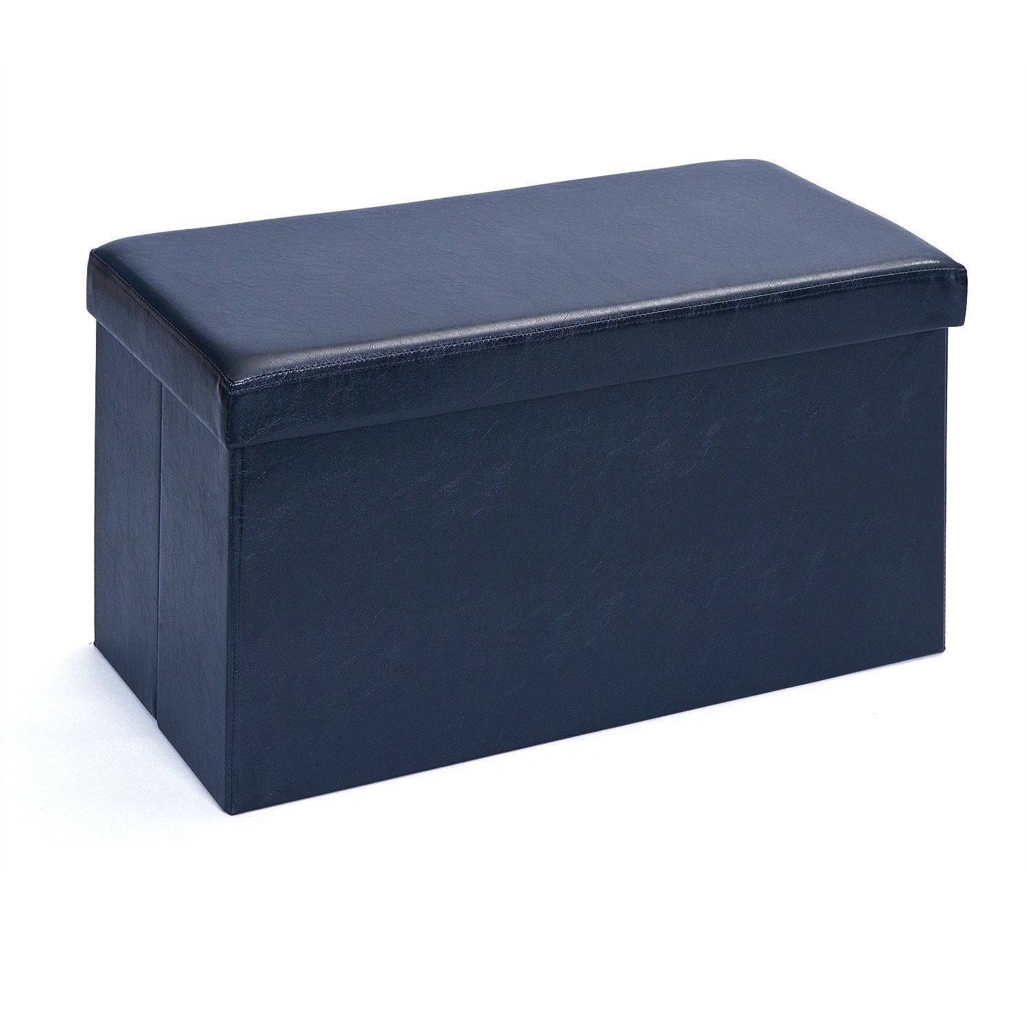 Inter Link - Boîte de rangement avec couvercle - Grande - Boîte pliable - Boîtes lavables - Polyuréthane - Grand espace de rangement - Pour vêtements, jouets - Espace de rangement - 76 x 38 x 38 cm - Noir - Setto