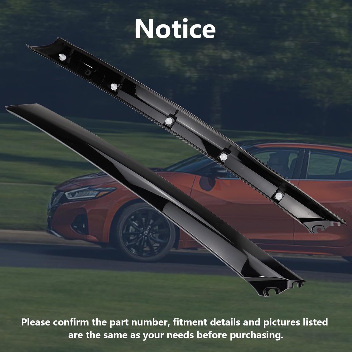 Windshield A-Pillar Trim Molding Left Driver Side Compatible with Nissan Maxima Platinum/S/SL/SR/SV(16-20) Replaces 76837-9DD0A 768379DD0A