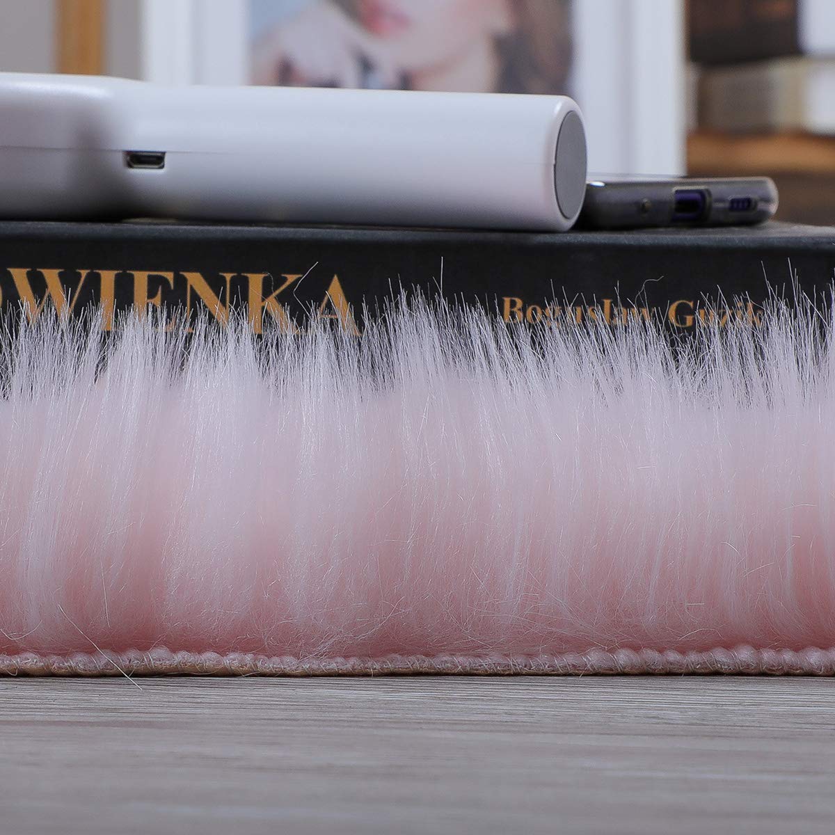 Tappeto In Finta Pelliccia Di Agnello - Morbido, 75x120 Cm, Rosa, Per Divano E Letto