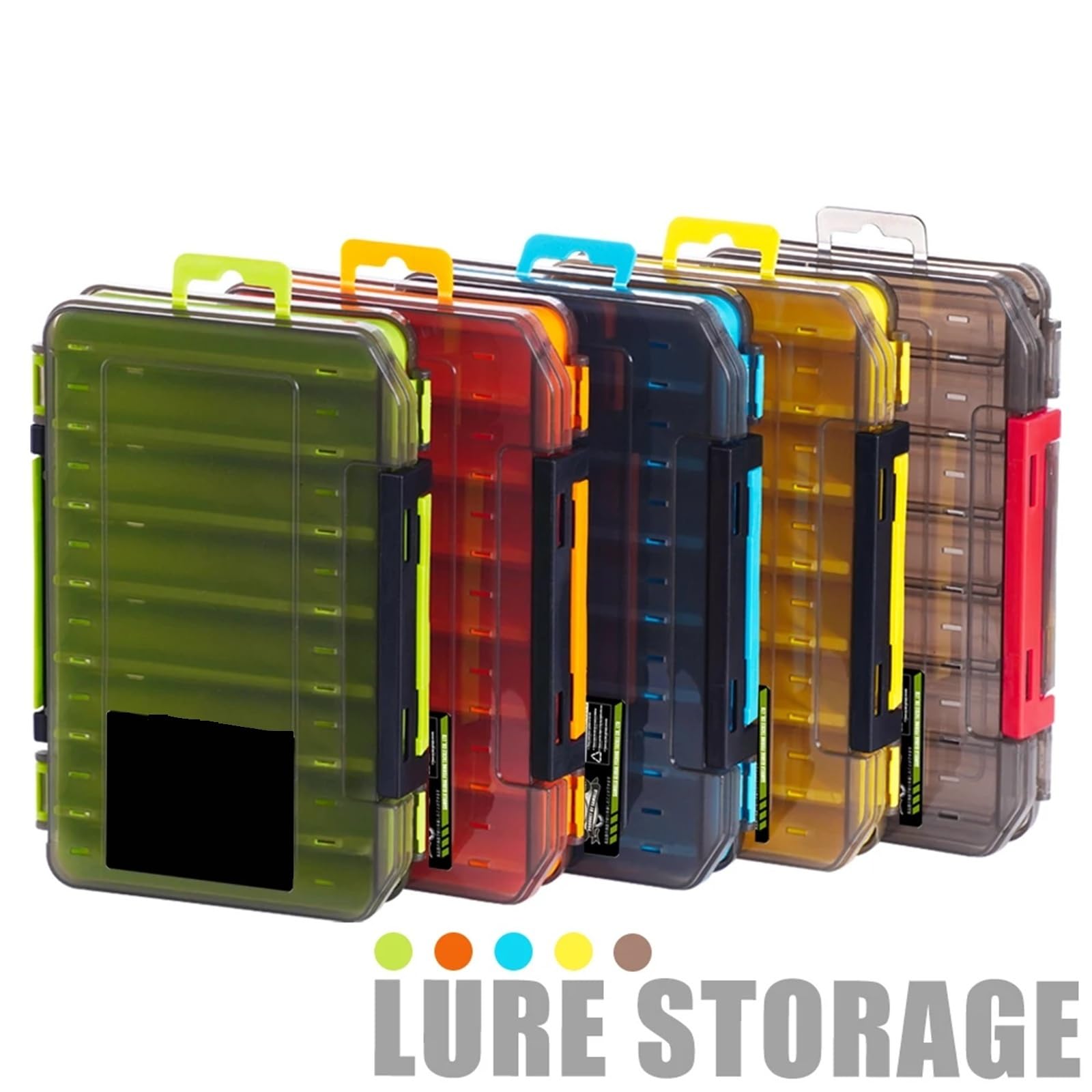 Caja de aparejos de doble cara, organizador de pesca compacto para señuelos, anzuelos, cebos y guardarropa con interior de espuma, ideal para optimizar tu equipo de pesca