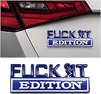 Vista 12 de Fuck It Edition Emblema para automóvil, calcomanías de decoración de parachoques de auto, calcomanía para guardabarros laterales 3D