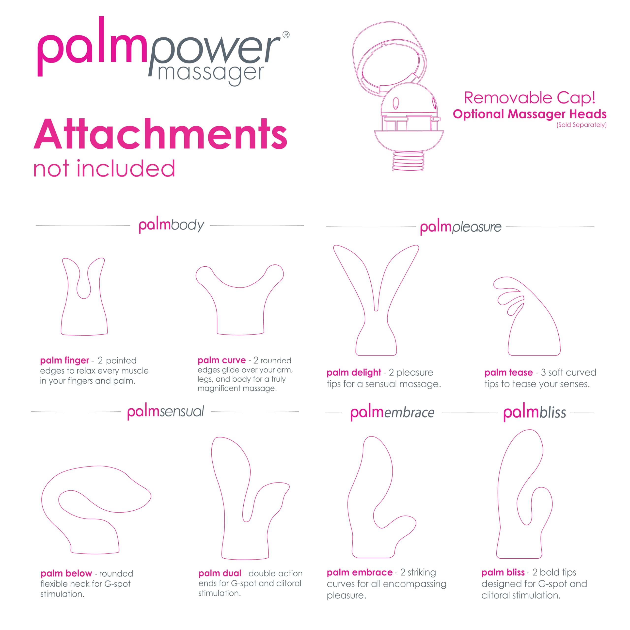 BMS PalmPower Massager Bacchetta da massaggio vibrante, alimentata a rete, ca. 18 cm, Ø ca. 3,5 cm, Rosa/Nero