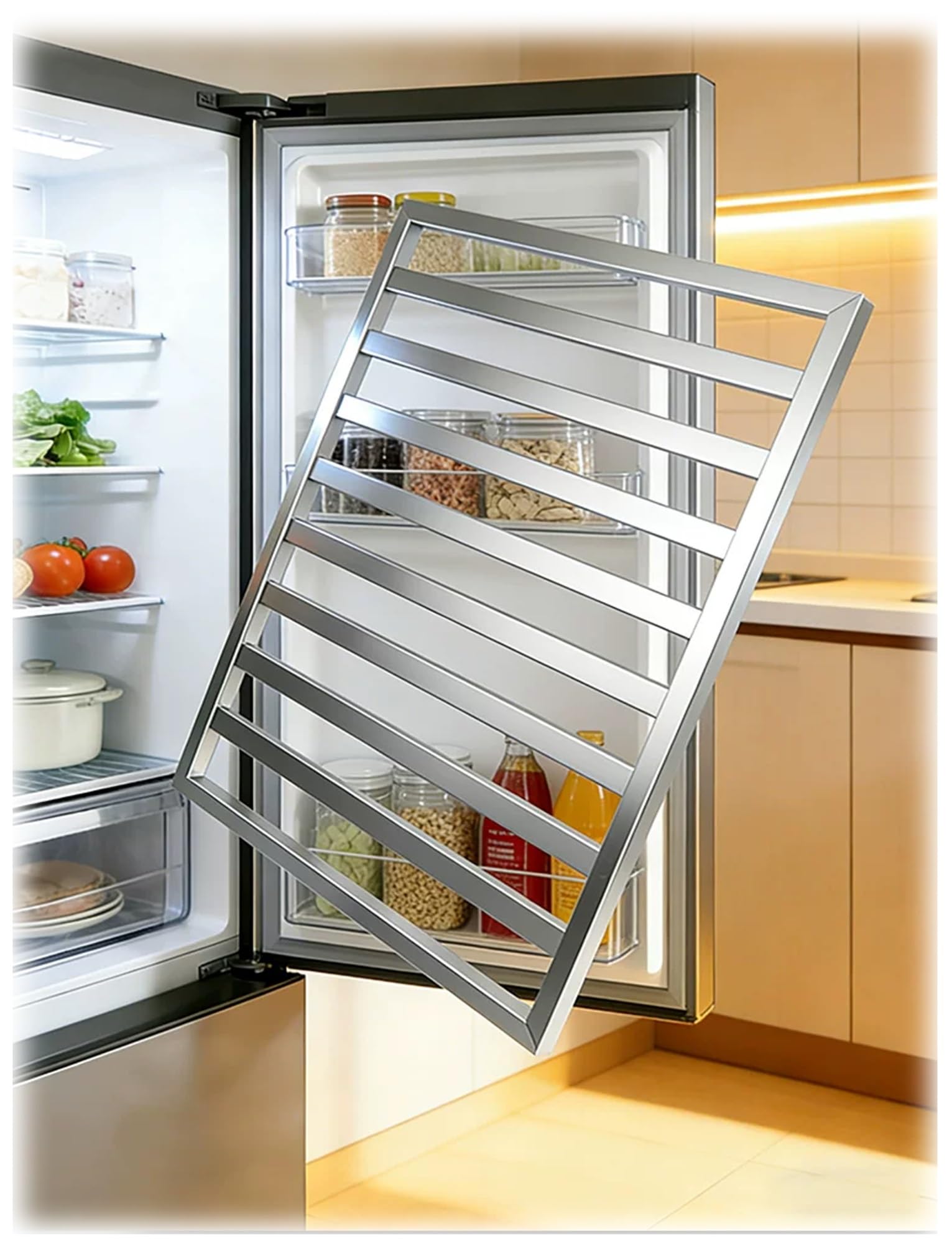 Genérico Divisor de Estante de congelador de Acero Inoxidable for refrigerador Comercial
