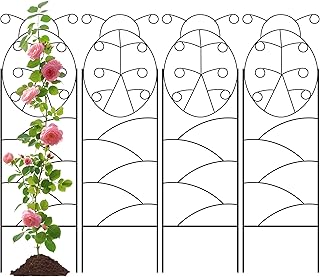 ARIFARO Garden Trellis 56″ H x16″ W (Pack of 4) Metal Climbing Plant Tre...