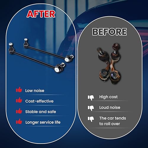 Miniatura 6 de MOCA K80478 - Enlace de extremo de barra oscilante delantera compatible con 06-14 para Audi A3, A3 Quattro, TT, TT Quattro, 05-17 para Volkswagen