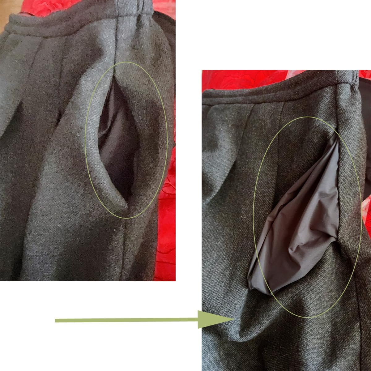 YehVeh Dress Sew-in Side Pocket Insert Replacement Lightweight Pre-Cut Inner Pocket Patch Repair Pockets for Women Dresses Mens Blazers Work Pants Business Suit Jeans Jackets Skirts Casual Wear