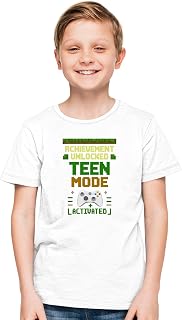 Printabulous® Level Thirteen Unlocked Official Teenager Pure Cotton Tee – Half Sleeves, Round Neck, Colourful Print D2 Price In India