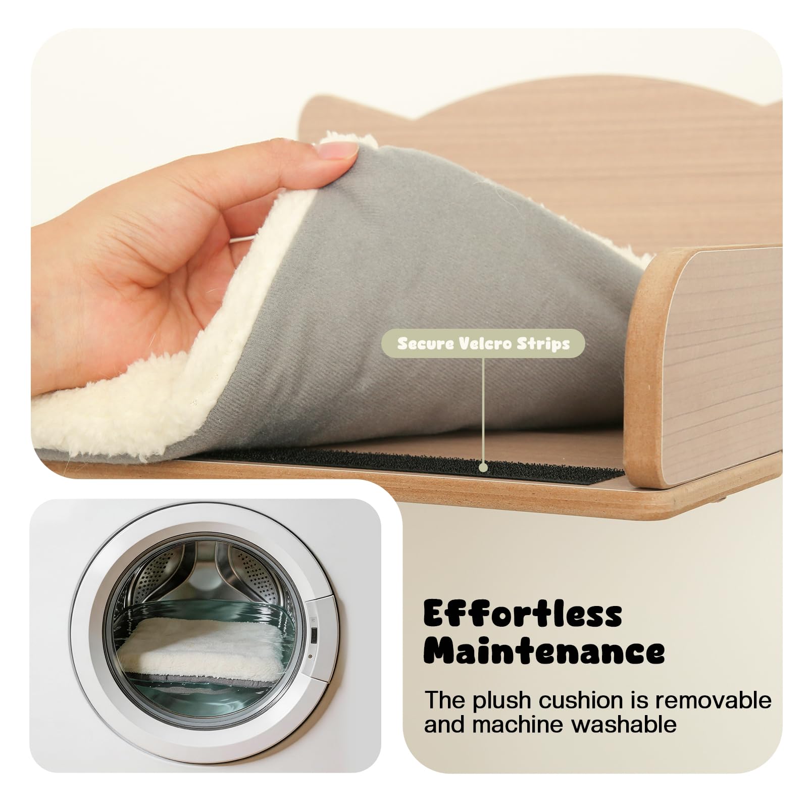Percha para ventana para gatos con poste rascador de sisal grueso, hamaca para gatos para ventana, poste rascador ajustable de 53.5 pulgadas para gatos con 2 ventosas mejoradas, cama de ventana para