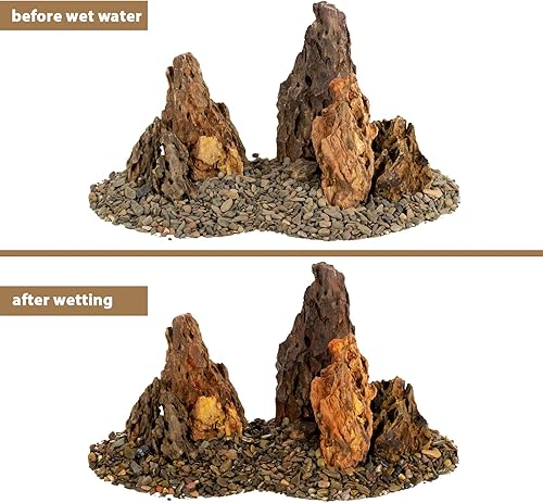 Miniatura 6 de Dragon Rocks - Rocas de acuario para acuario, rocas de piedra natural, decoración de pecera, rocas para acuarios, modelo de paisajismo, decoración
