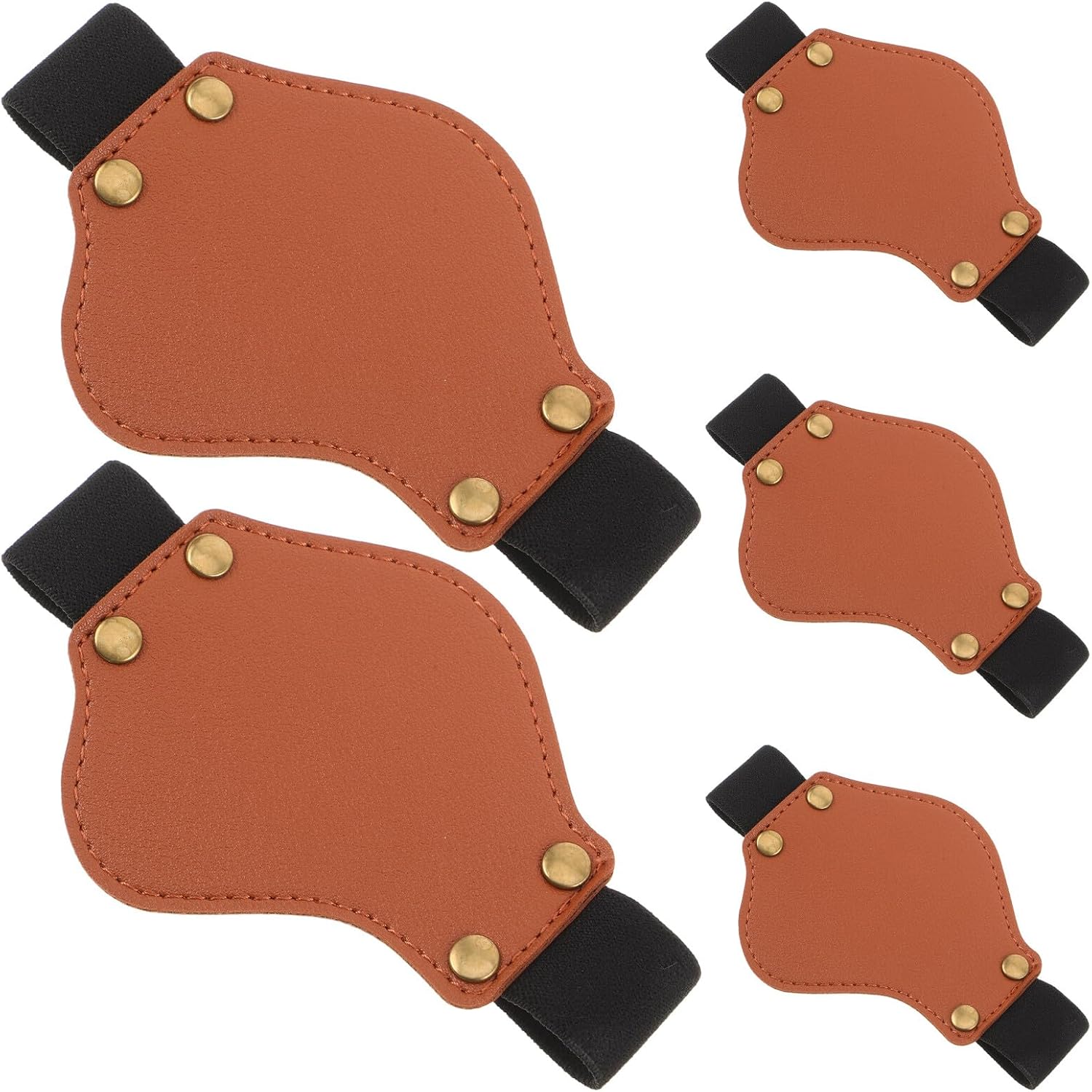 Cabilock 5pcs Motorcycle Gear-Shift Shoes Protector Set Brown – Universal Boot Gear Shifter Accessory Protective Shift Pad for Motorbike Riding