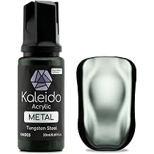 Gaahleri Kaleido Metal Colors20ml KM003 Tungsten Steel Water-Based Acrylic, Metallic Airbrush Paint for Scale Models, Gundam, Gunpla, Mecha, Car & Sci-Fi Kits, Pre-Thinned, High Gloss, Fast-Drying.