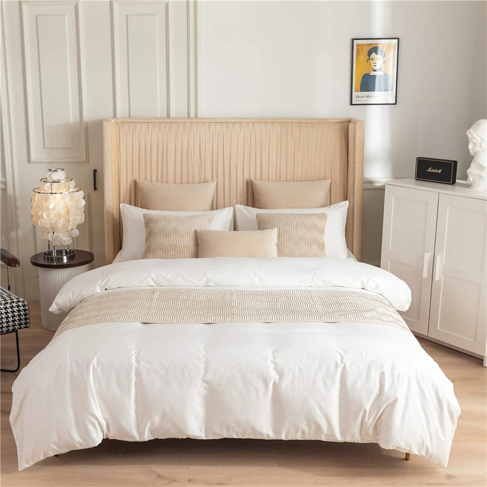 Couvre-lit moderne rose en velours pour ambiance de chambre d'hôtel