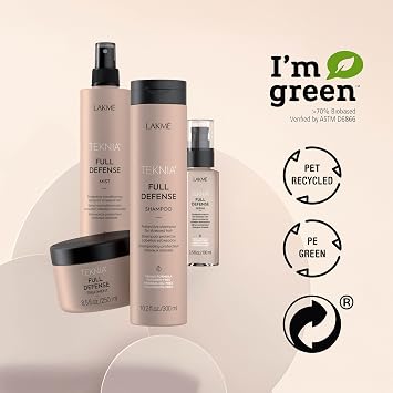 LAKME Teknia Full Defense Shampoo, 10.2 fl oz | Protective Shampoo for Pollution & UV Rays - Daily Protection Shampoo