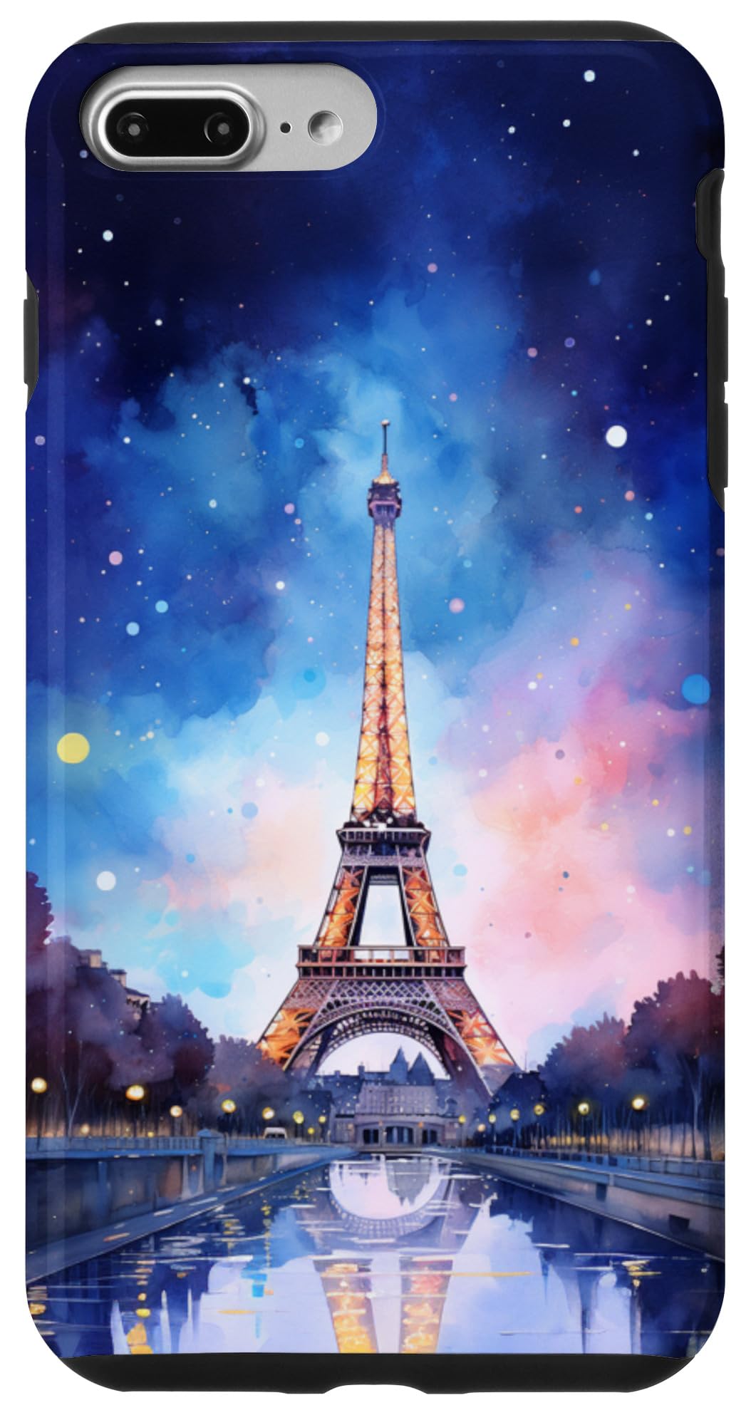 Paris France Eiffel Tower Vintage French Souvenir Watercolor Case for iPhone 7 Plus/8 Plus