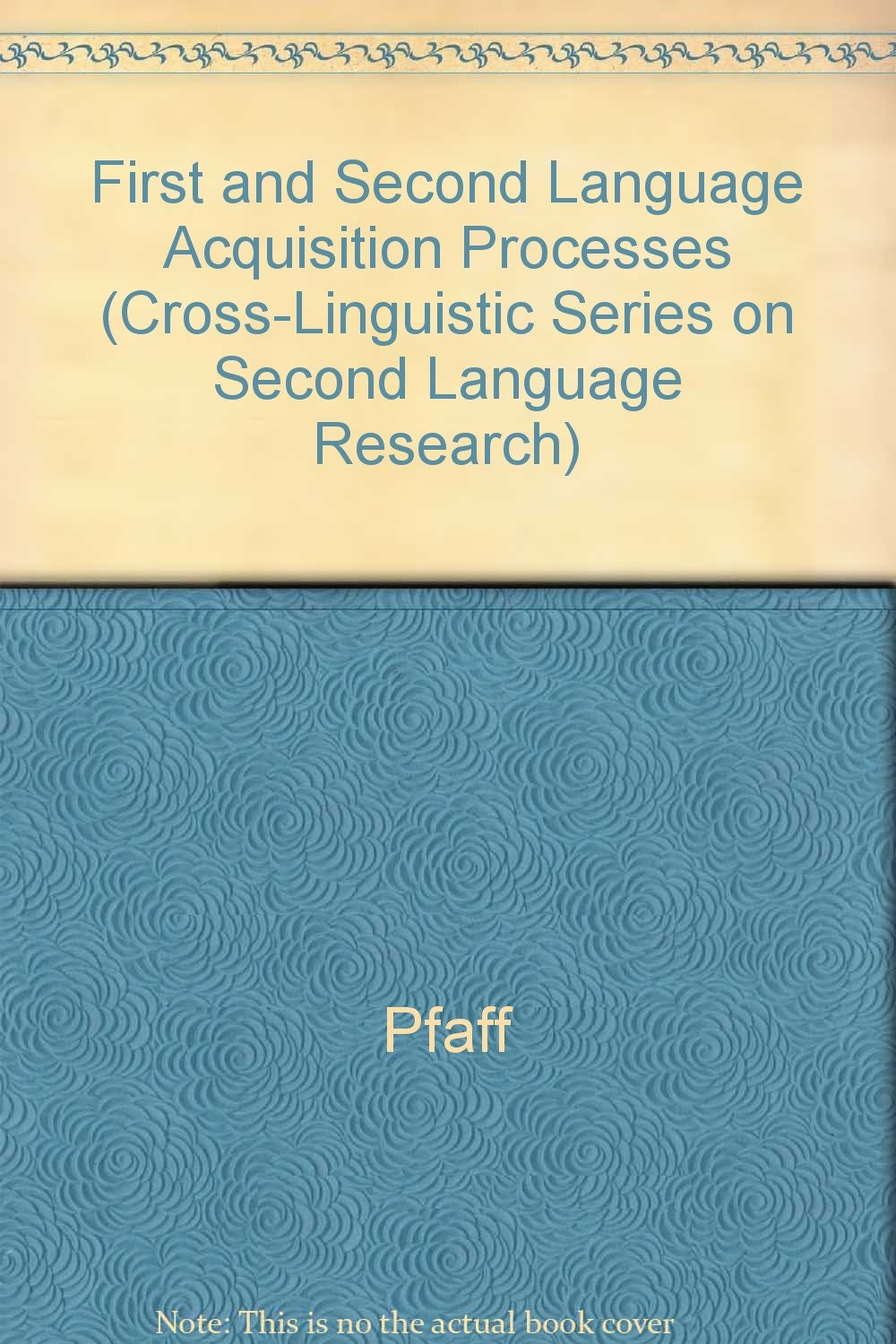 Amazon.co.jp: First and Second Language Acquisition Processes