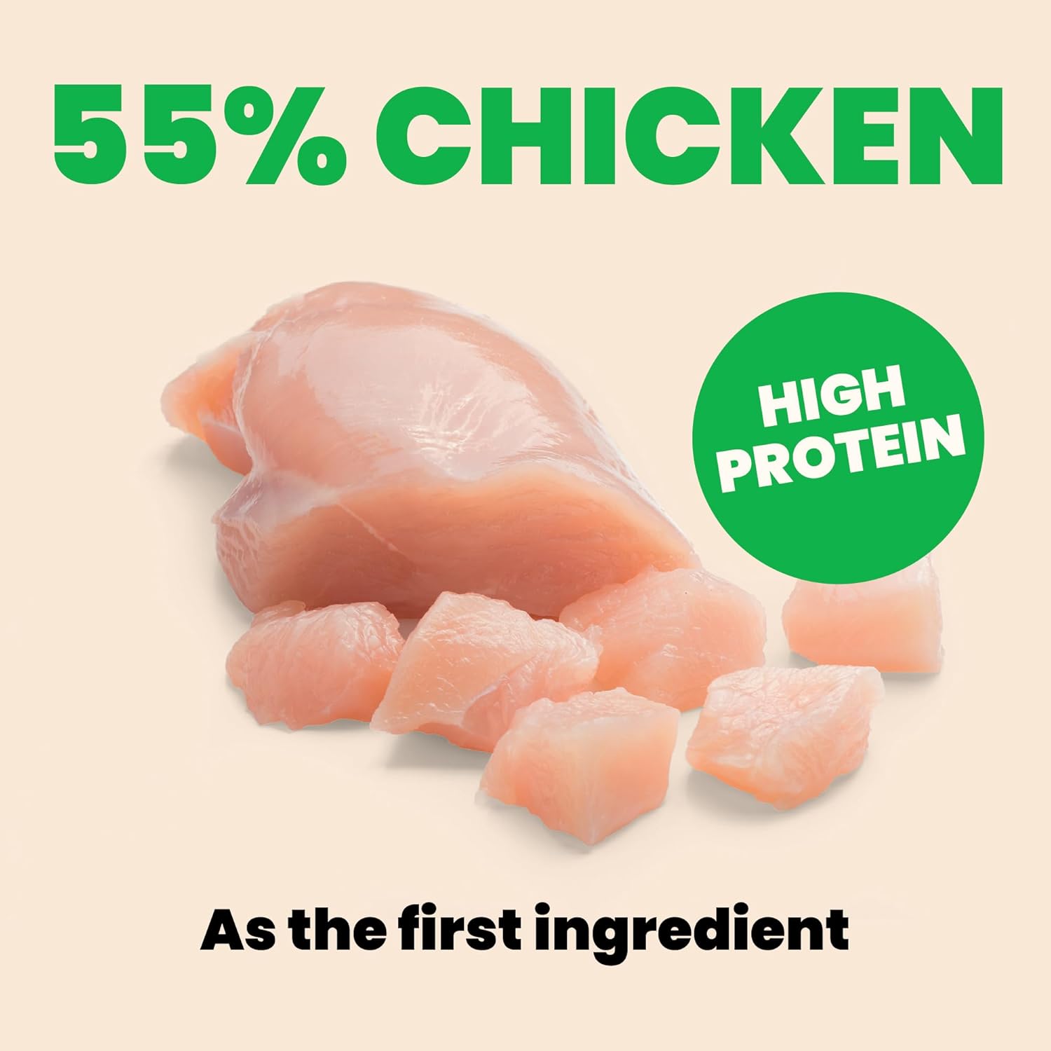 almo nature HQS Natural Wet Dog Food Chicken with Beef Entree, Grain Free, Additive Free, Low Fat, GMO Free, 5.5oz Pack of 12