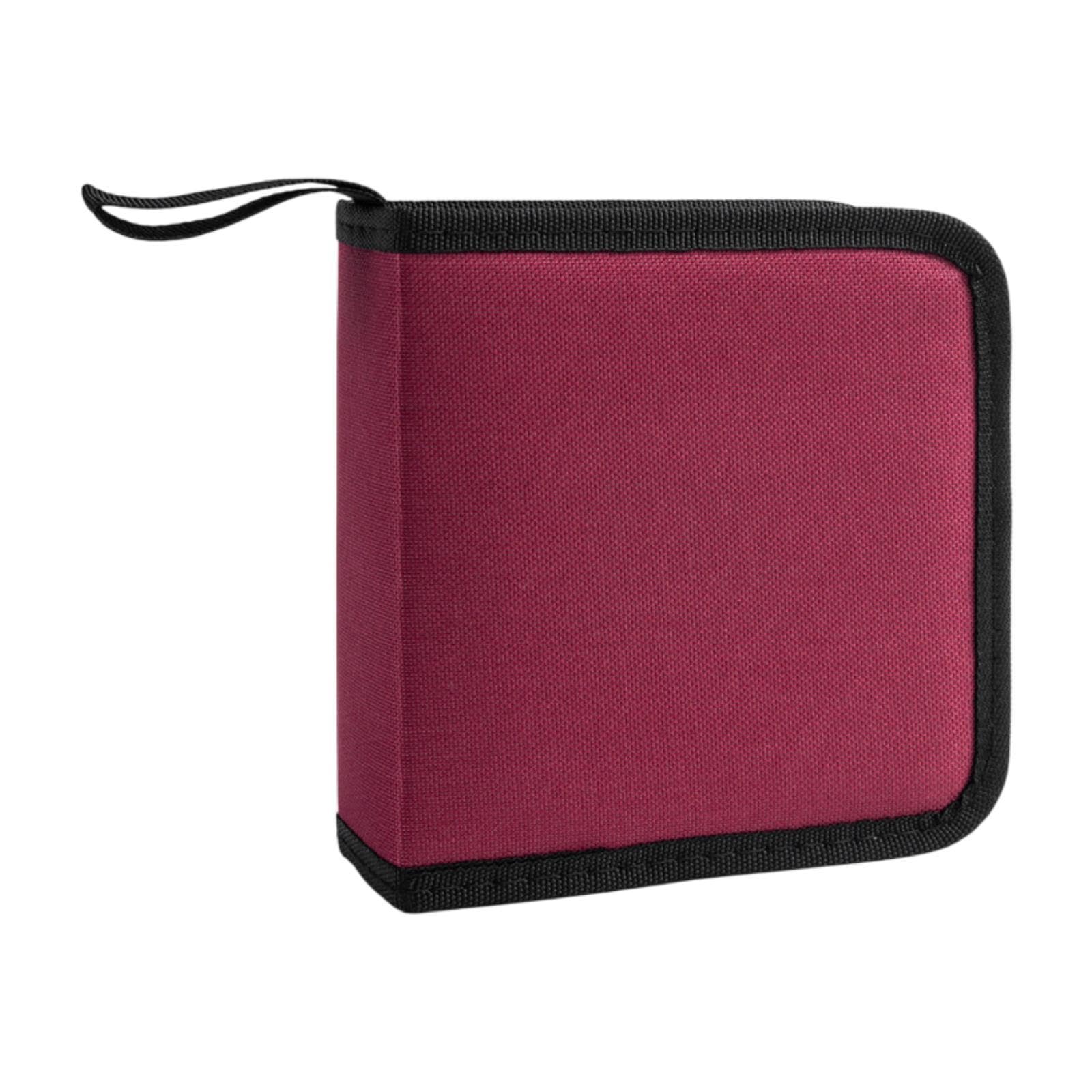 Estuche maletín CD de tela Oxford roja con cremallera resistente 8