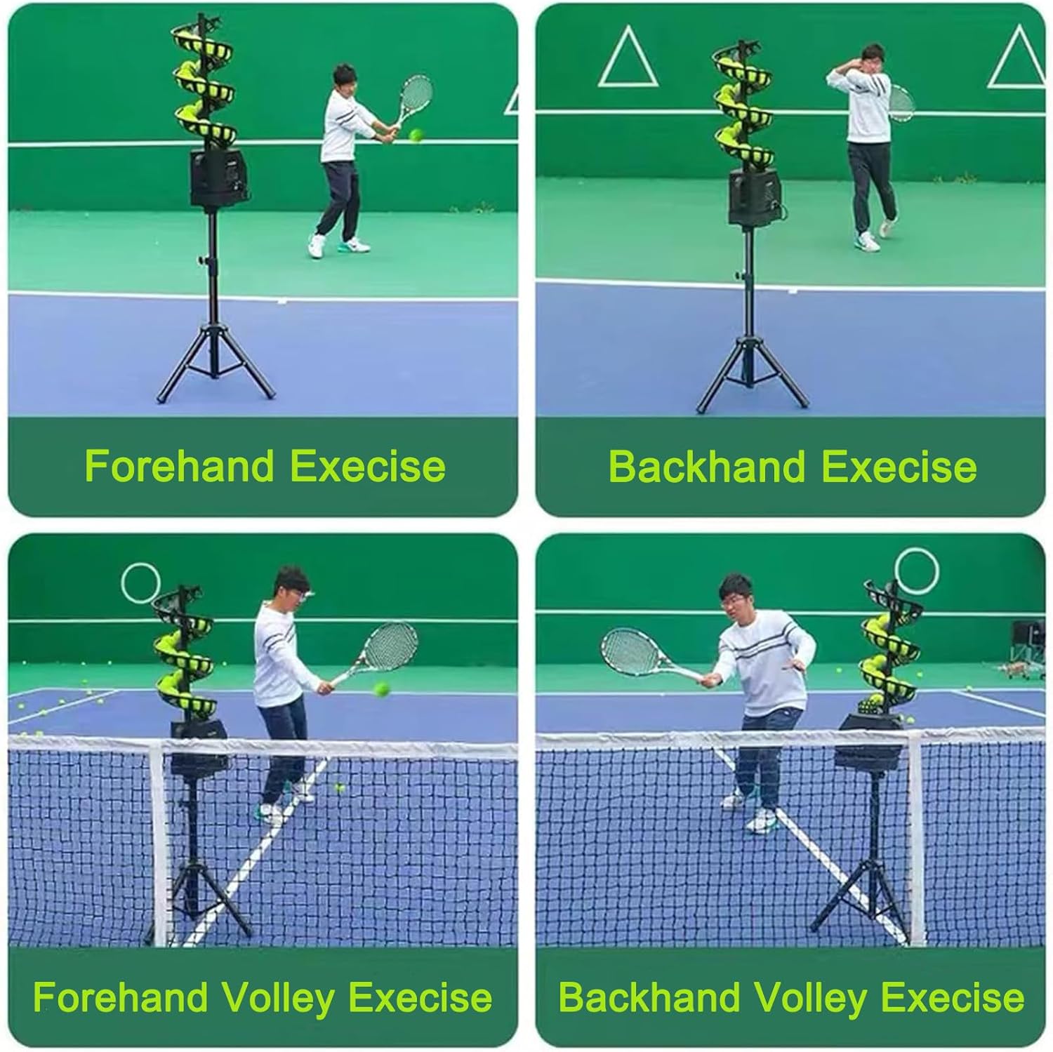 Automatic Tennis Ball Launcher with Remote Control, Adjustable Height & Angle, Ideal Tennis Serving Machine for Training and Practice, Skill Levels