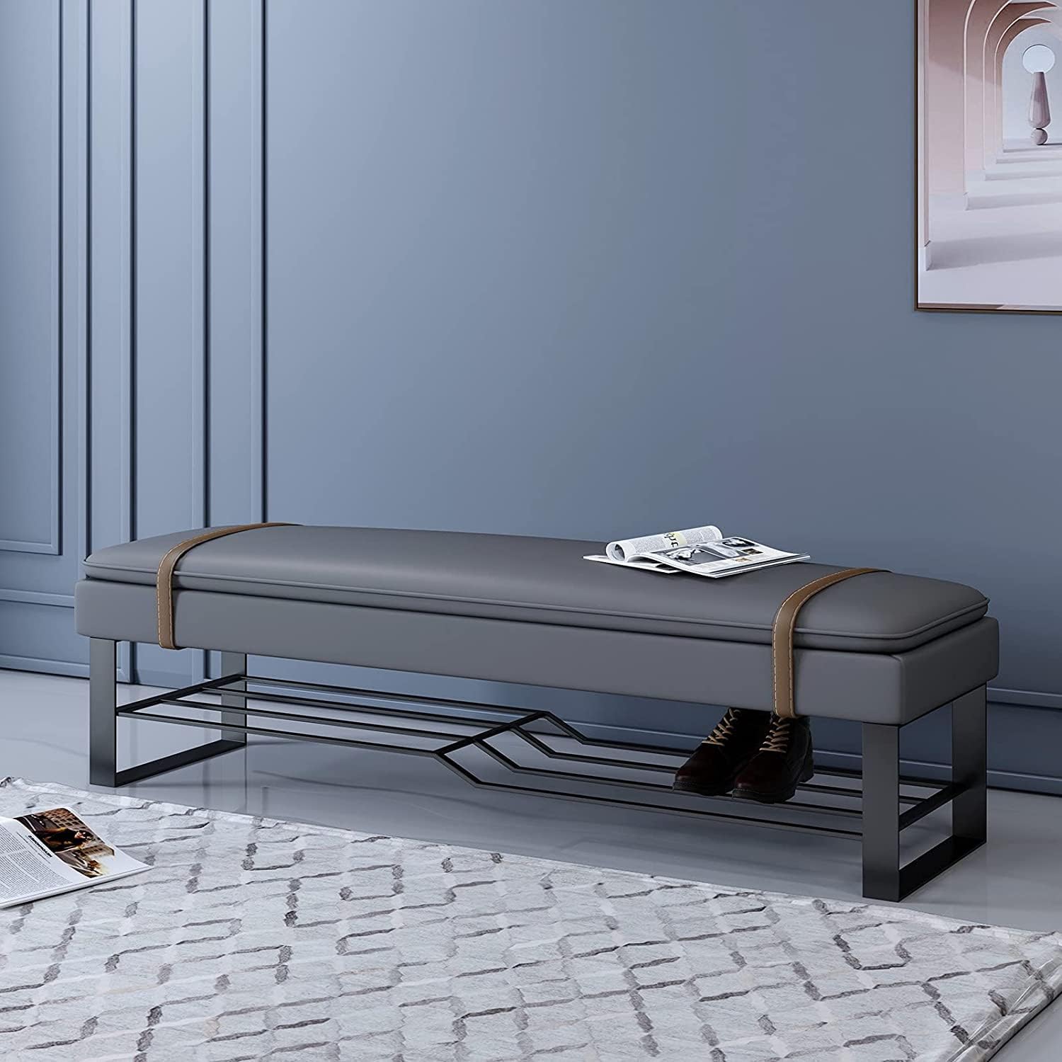 UBXU Storage Bench Storage Chest, Modern Storage Shoe Bench