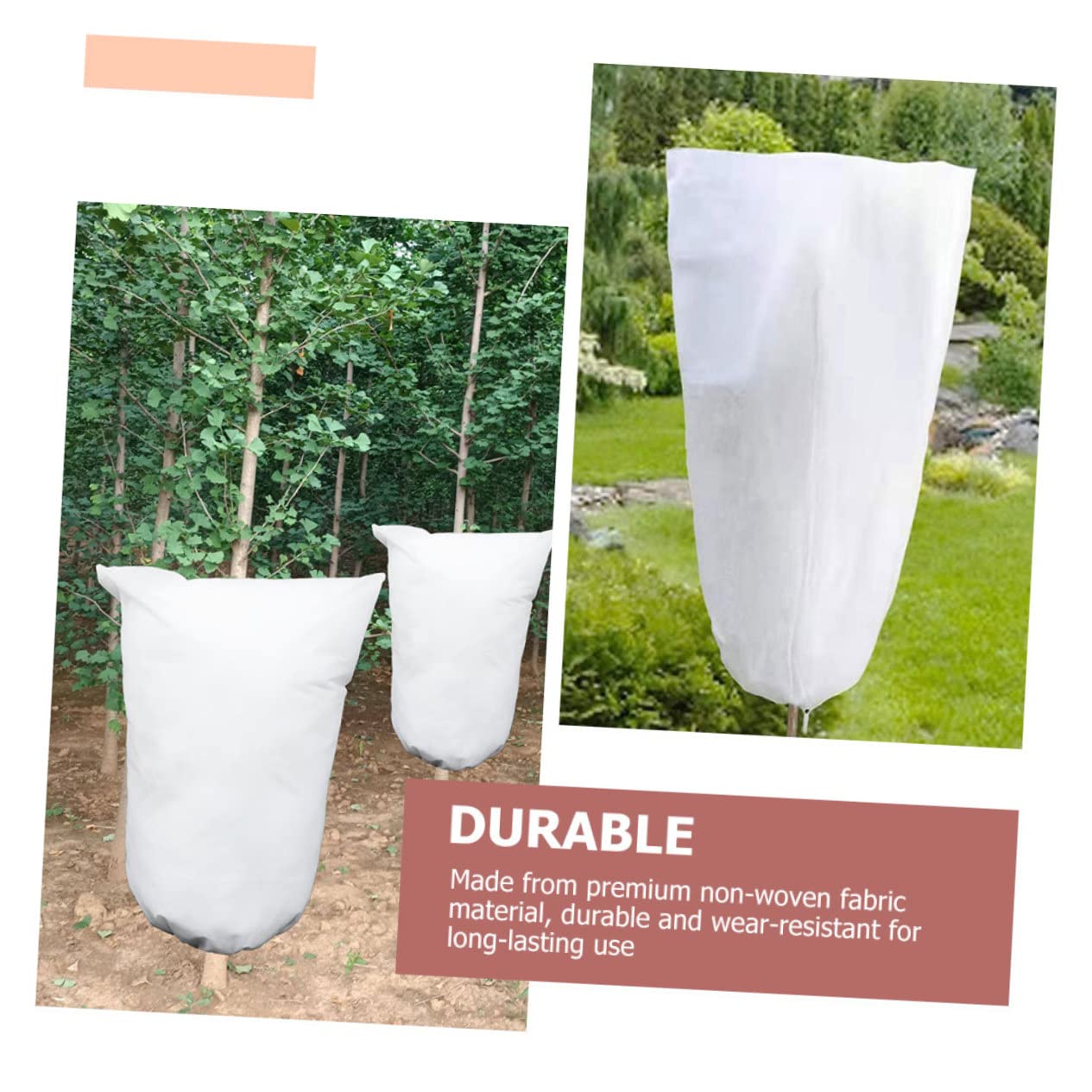 3pezzi Copripiante Antigelo con Design Coulisse Protezione per Piante e Verdure Copertura per Inverno e Intemperie