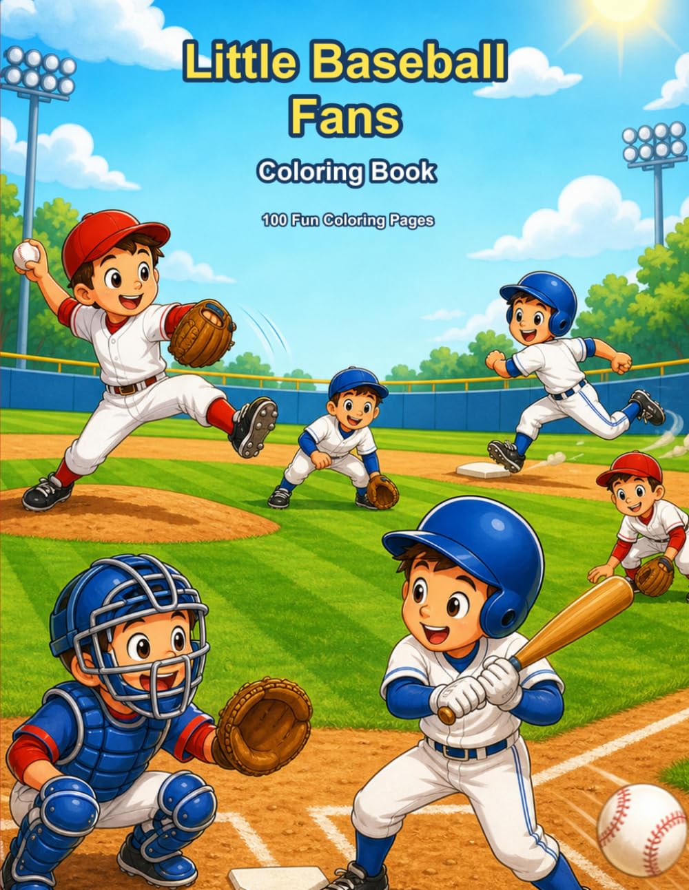 Little Baseball Fans Coloring Book