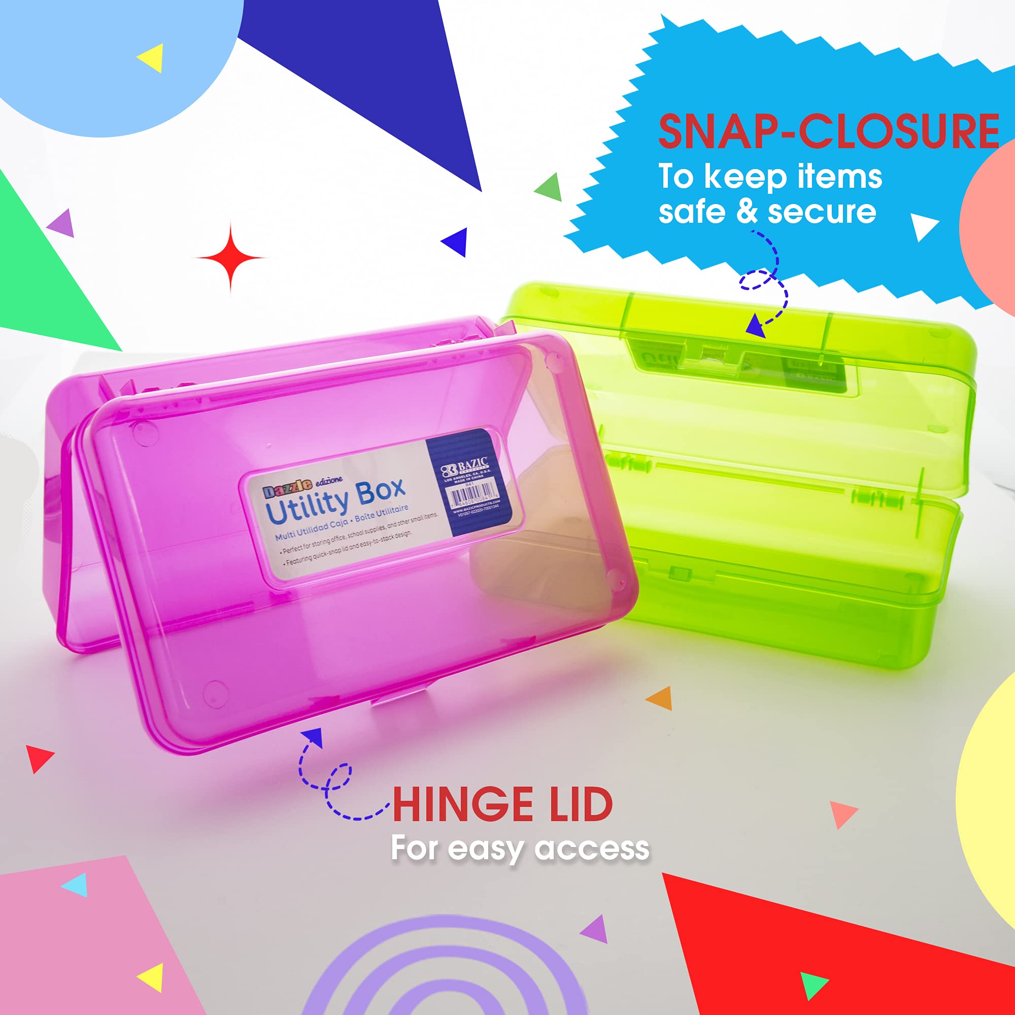 Amazon.com : BAZIC PRODUCTS Bright Color Utility Box, 8 x 5 1/4 x