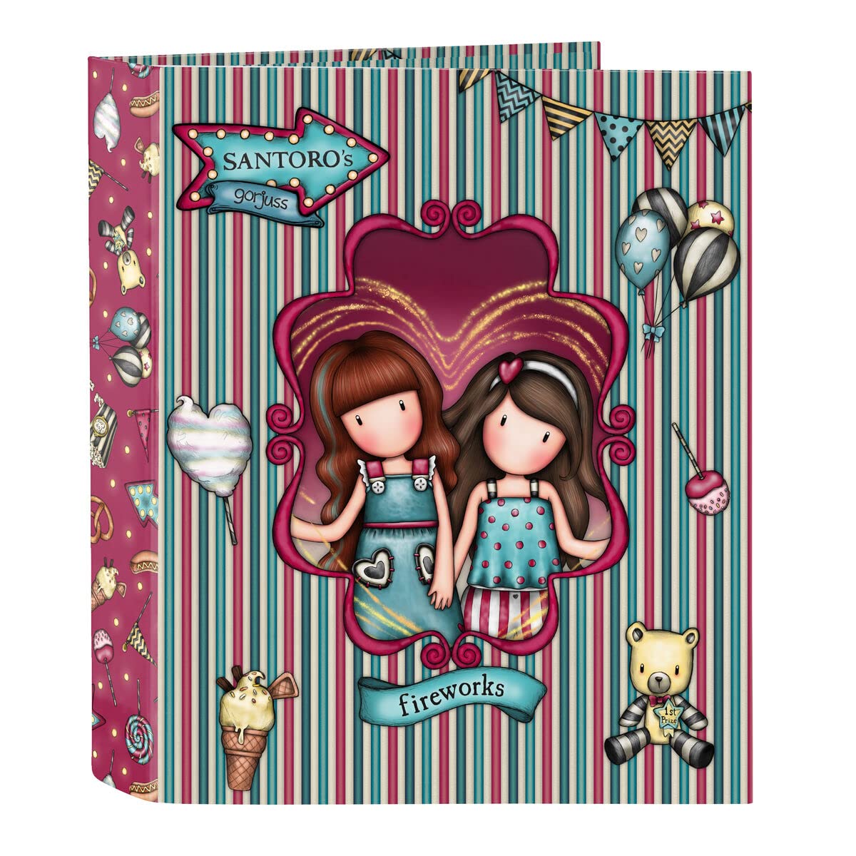 Safta -Folder F. 4 Rings 35Mm Wide Spine Gorjuss Fairground Fireworks 27X33X6Cm, Multicolor (522218657)