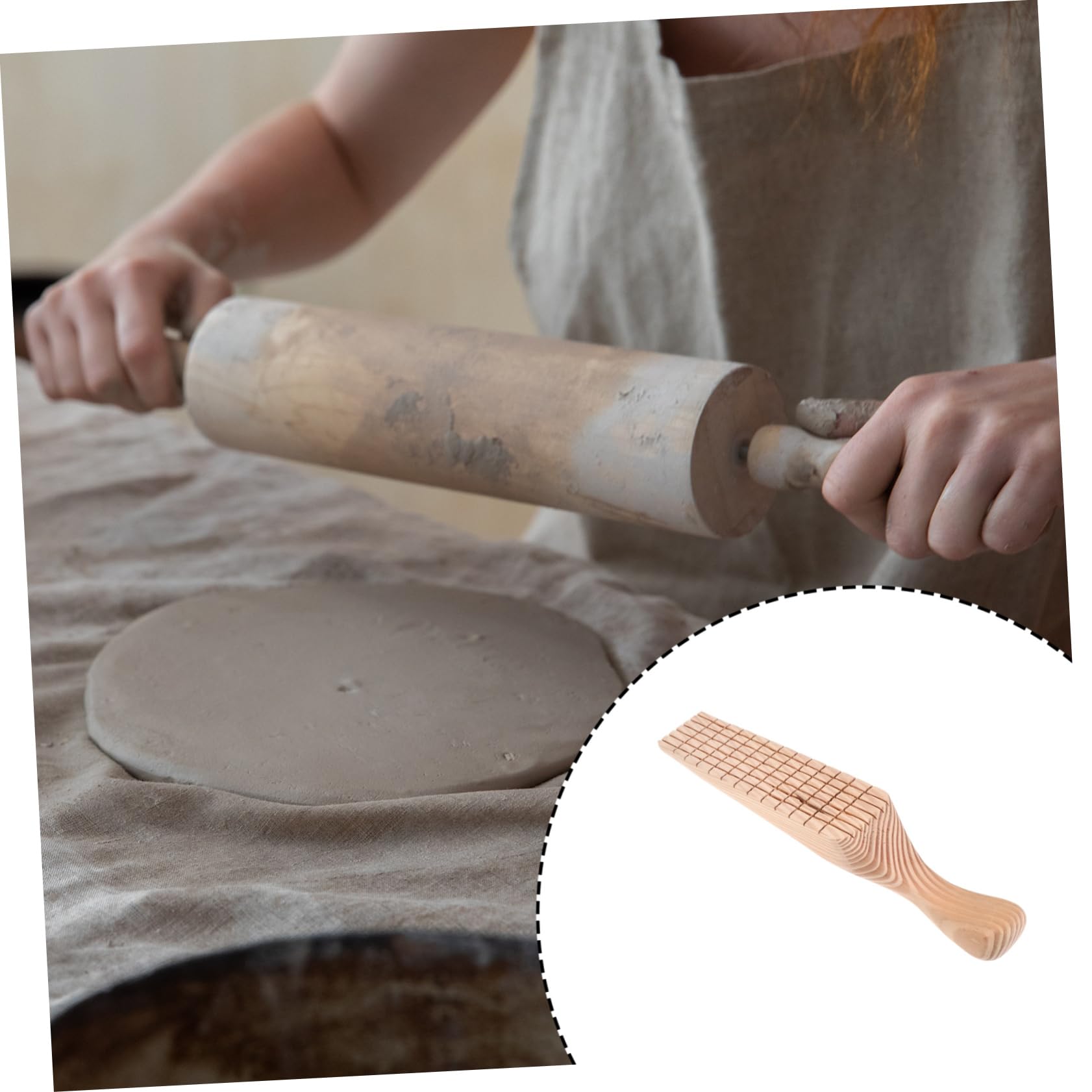 Artibetter Batacchio di Argilla Pagaia per Ceramica Strumenti per Modellare L'Argilla Pagaie per Modellare La Ceramica Strumenti Artistici Testurizzati Grandi Morbidi E