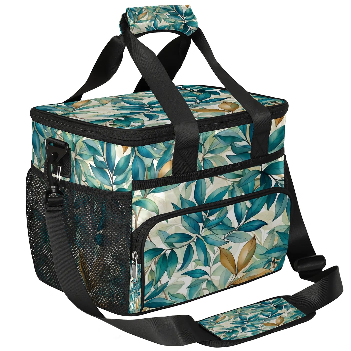 Lunch Box for Men Heavy Duty Insulated Lunch Bag for Women Modern Green Leaf Lunchbox for Adults Lunch