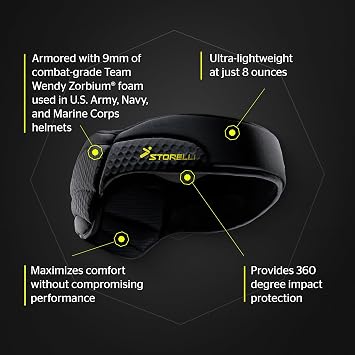 Storelli ExoShieldヘッドガード、ミリタリーグレードのヘッドプロテクション、フォームパッドヘッドバンド、USクラブサッカー公式ヘッドギア