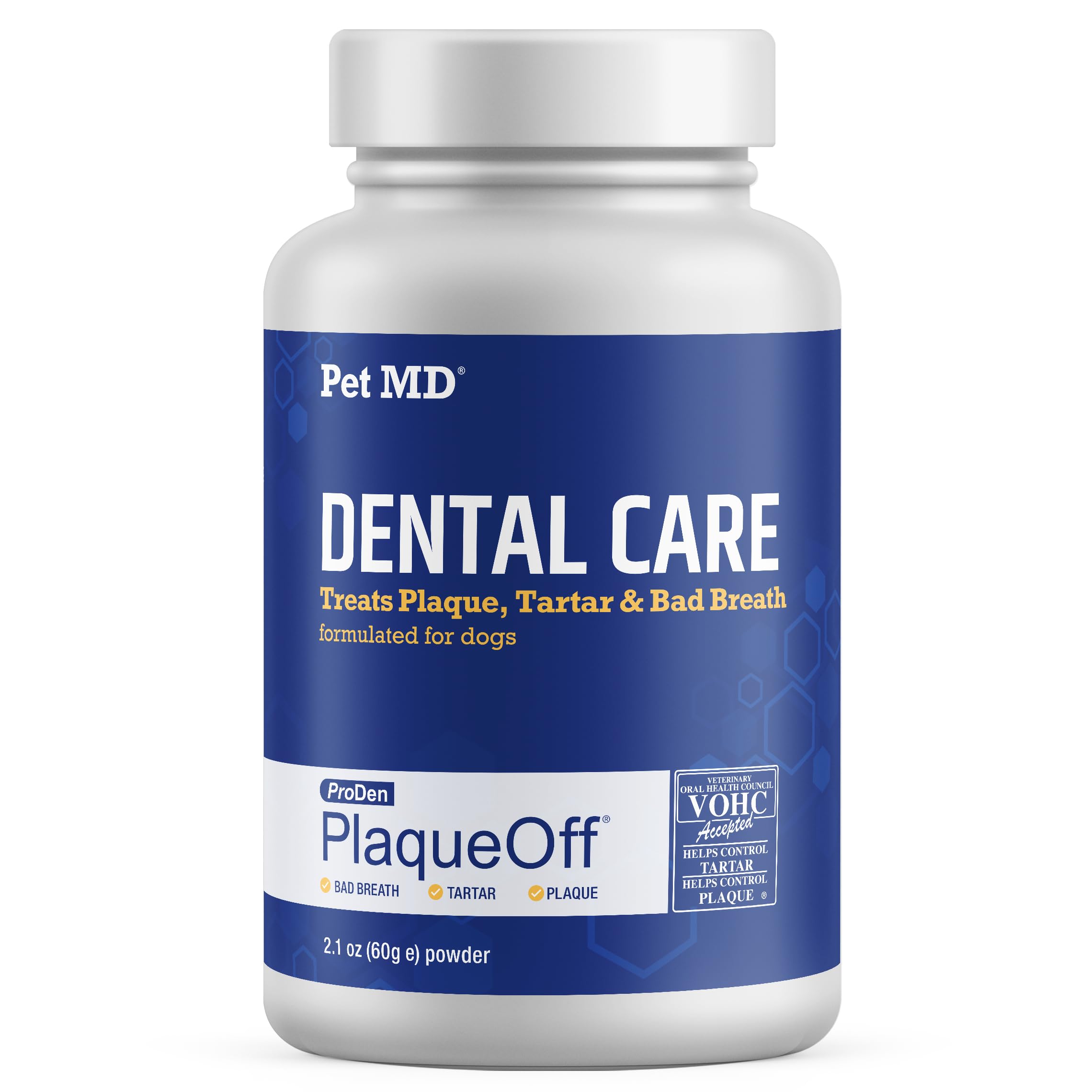 Proden PlaqueOff Dog Teeth Cleaning Dental Care Powder - Oral Care Supplement for Dogs - Reduce Bad Breath, Tartar, & Plaque - 60g