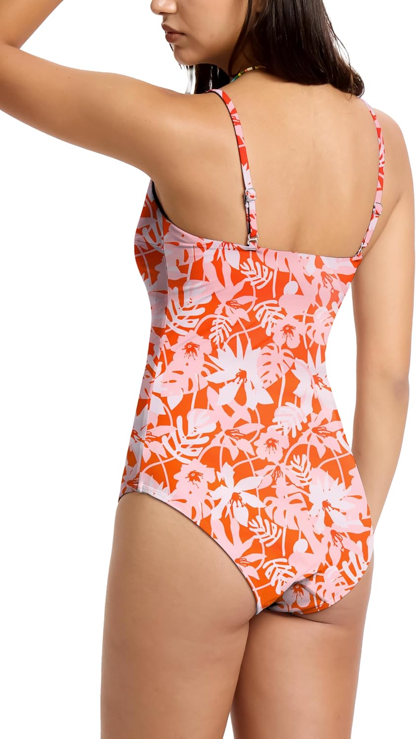 Beautikini Period Swimwear One Piece Leakproof Swimsuit Menstrual Tummy Control Bathing Suit for Teens Girls and Women