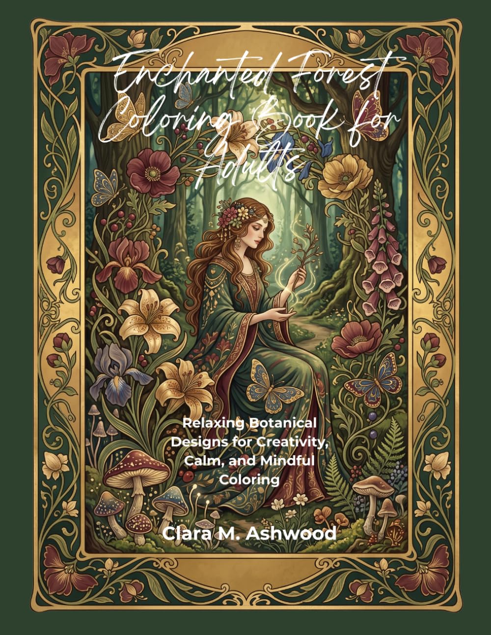 Enchanted Forest Coloring Book for Adults: Relaxing Botanical Designs for Creativity, Calm, and Mindful Coloring