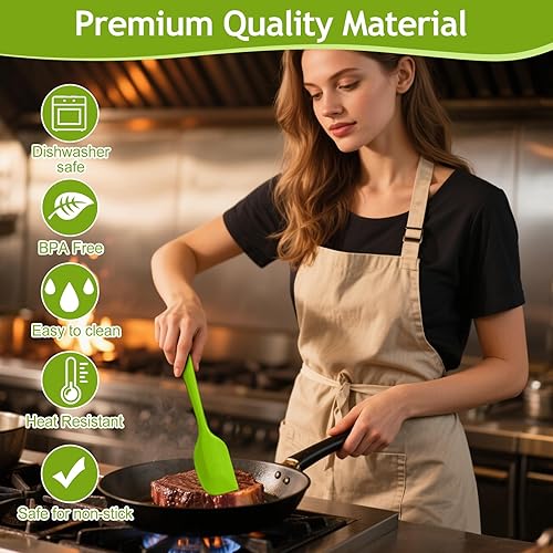 Miniatura 4 de Juego de 6 espátulas de silicona resistentes al calor, utensilios para hornear con cepillo de pastelería, herramientas de cocina antiadherentes, kit