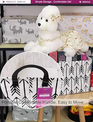 Miniatura 6 de INGHUA - Cesta de almacenamiento rectangular para juguetes, libros, ropa, regalos, mascotas, perfecto para el hogar, oficina, guardería, dormitorio,