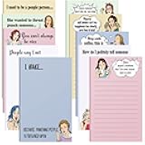 Spakon 10 Packs Funny Memo Notepads Funny Novelty Humor Note Pads Office Christmas Coworker Gifts for Women Affirmation Kraft Yoga Animal Notepads Personalized Office Supplies(Funny Style)