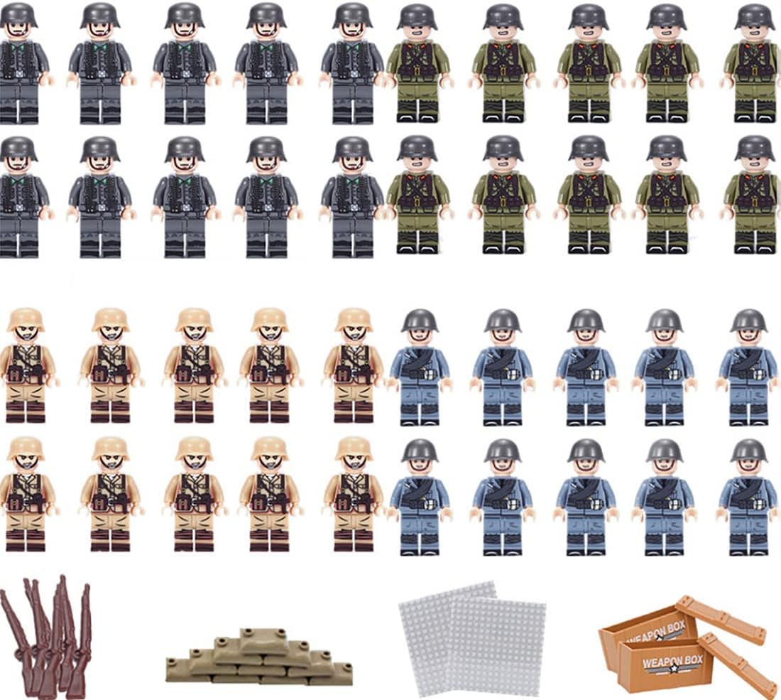 Buy YomYtupme 104 Pieces Army Combat Playset, WW2 Action Figures, Mini