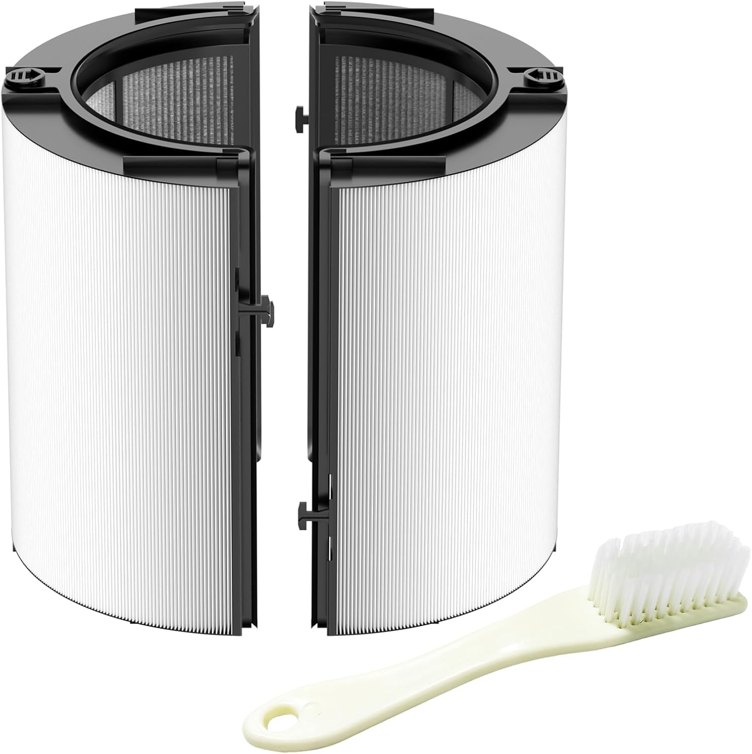 360 Combi Glass HEPA + Carbon Filter Replacement For Dyson TP10 HP10 HP09 TP09 HP07 TP07 TP06 HP06 HP04 TP04 PH04 PH03 PH02 PH01 DP04 TP7C TP4A TP11 HP11 HP1 Air Puri-fier, #965432-01, 1 Pack 1 Brush