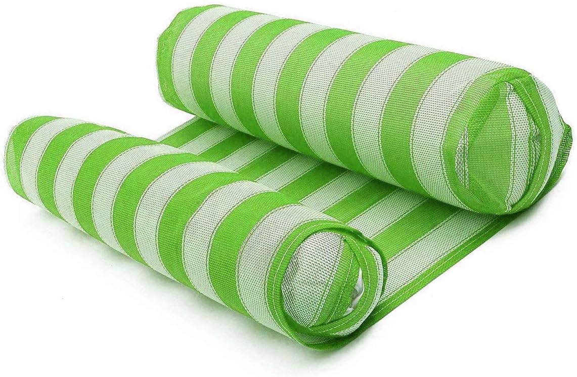 Inflatable Pool Lounge, FLYMEI Water Hammock for Vacation, 52.4'' X 26'' Adult Floating Hammock-Green