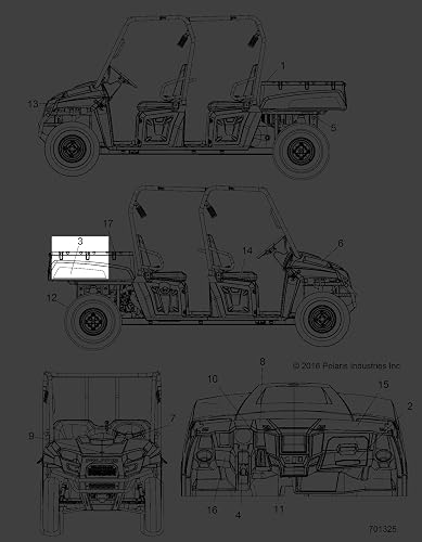 Polaris 7183005 Left Hand Prostar Ranger Box Decal Ranger Crew XP EPS Full-Size