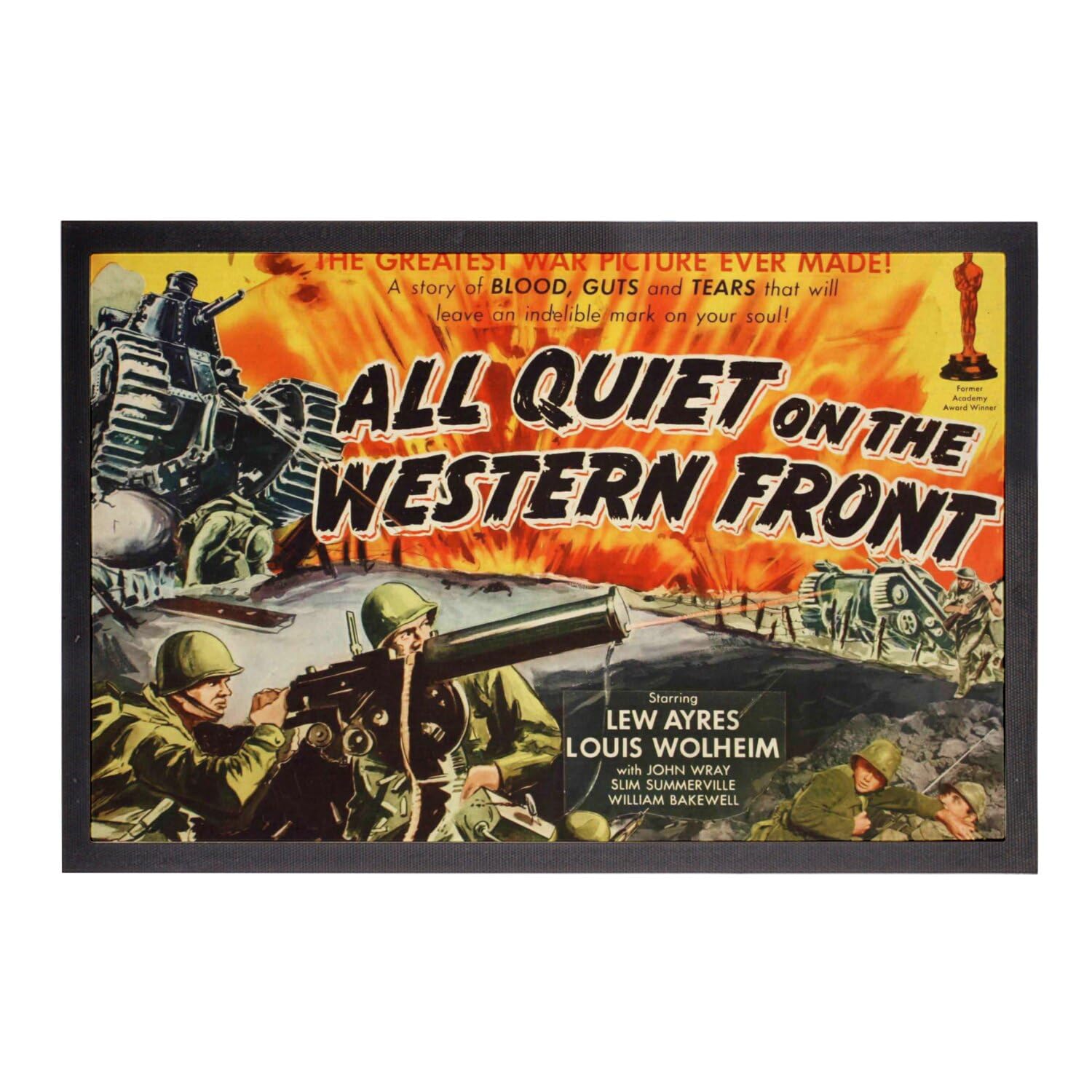 Paillasson All Quiet on The Western Front affiche de guerre rétro 60x40cm